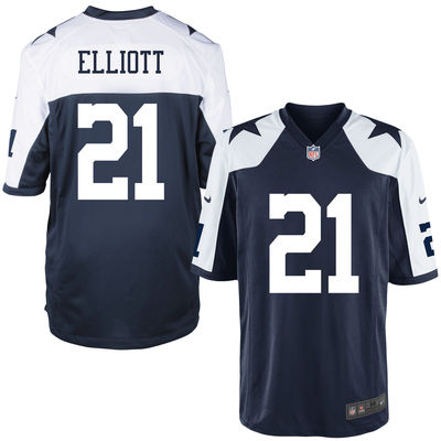 Men's Dallas Cowboys 21 Ezekiel Elliott Nike Navy 2016 Draft Pick Alternate Elite Jersey